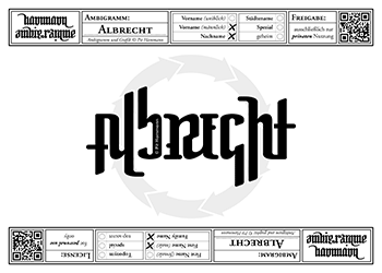Ambigramm Albrecht