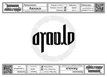 Ambigramm Arnold