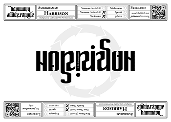 Ambigramm Harrison