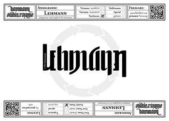 Ambigramm Lehmann