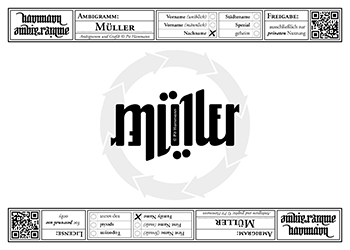 Ambigramm Mueller