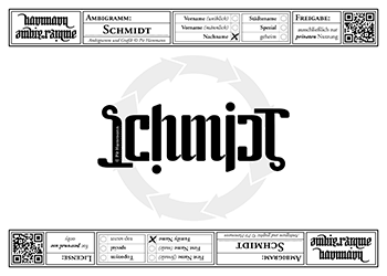 Ambigramm Schmidt