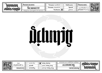 Ambigramm Schmitt