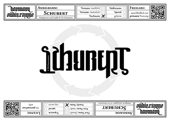 Ambigramm Schubert