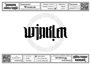 Ambigramm Winkler