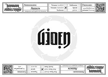 Ambigramm Aiden