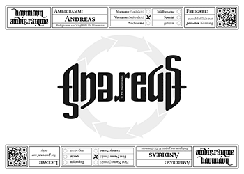 Ambigramm Andreas