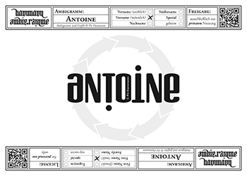 Ambigramm Antoine