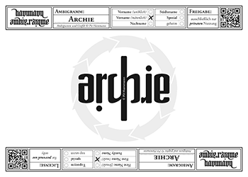 Ambigramm Archie