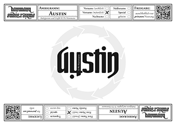 Ambigramm Austin