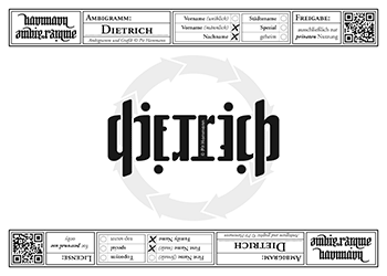 Ambigramm Dietrich