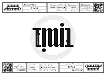 Ambigramm Emil