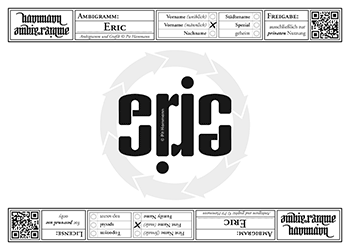 Ambigramm Eric