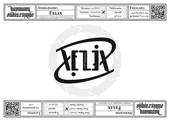 Ambigramm Felix