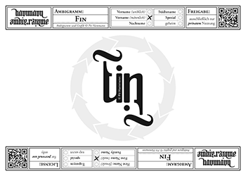 Ambigramm fin