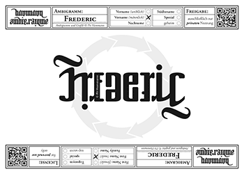 Ambigramm Frederic