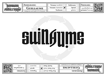 Ambigramm Guillaume