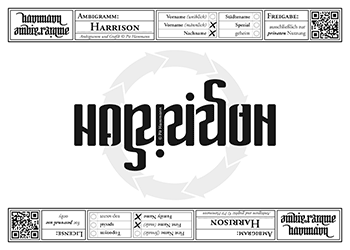 Ambigramm Harrison