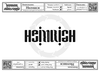 Ambigramm Heinrich
