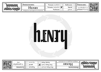 Ambigramm Henry