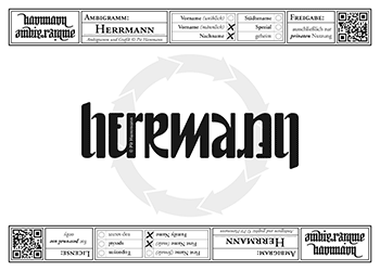 Ambigramm Herrmann