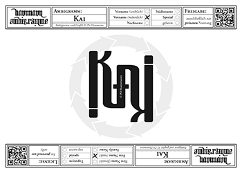 Ambigramm Kai