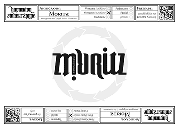 Ambigramm Moritz
