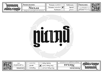 Ambigramm Niclas