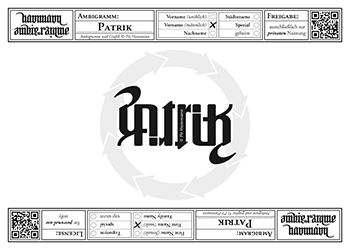 Ambigramm Patrik