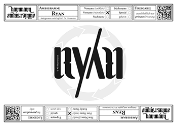 Ambigramm Ryan