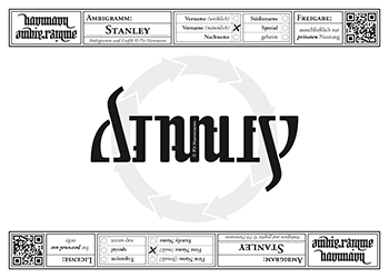 Ambigramm Stanley