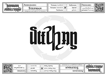 Ambigramm Stephan