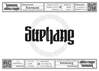 Ambigramm Stephane