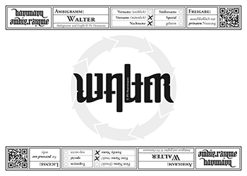 Ambigramm Walter