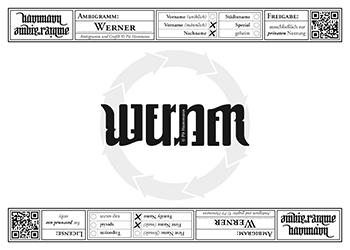 Ambigramm Werner