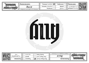 Ally Ambigramm