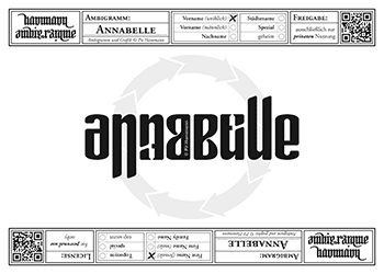 Annabelle Ambigramm