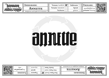 Annette Ambigramm