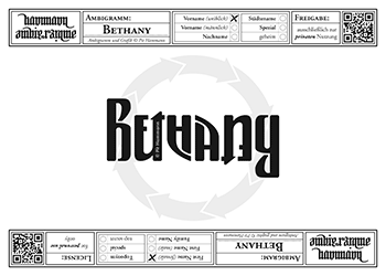 Bethany Ambigramm