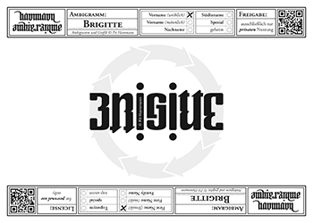 Brigitte Ambigramm