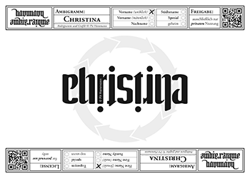 Christina Ambigramm
