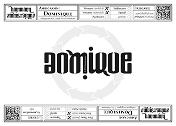 Dominique Ambigramm
