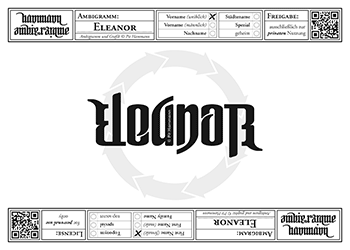 Eleanor Ambigramm