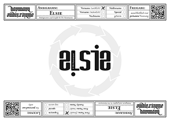 Elsie Ambigramm