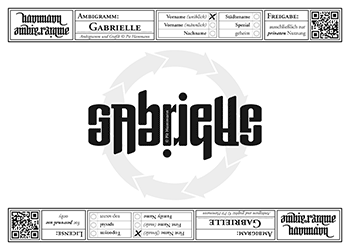 Gabrielle Ambigramm