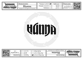 Hanna 01 Ambigramm