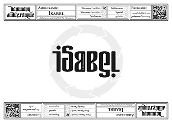 Isabel Ambigramm