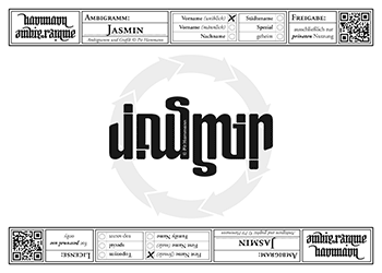 Jasmin Ambigramm