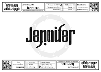 Jennifer Ambigramm