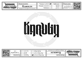 Karolin Ambigramm